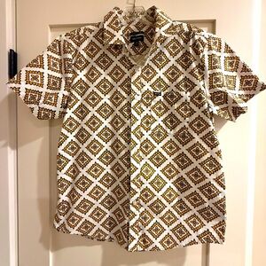 Brixton Men's Charter Print Short Sleeve Button-Down Shirt, Size Small